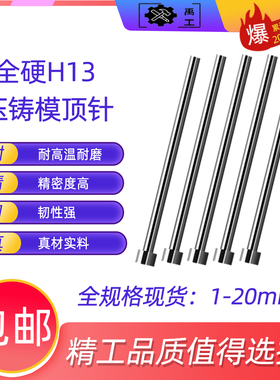 进口真空顶针全硬H13模具顶杆耐磨耐高温2 3 4 5 6 7 8 10 12 20