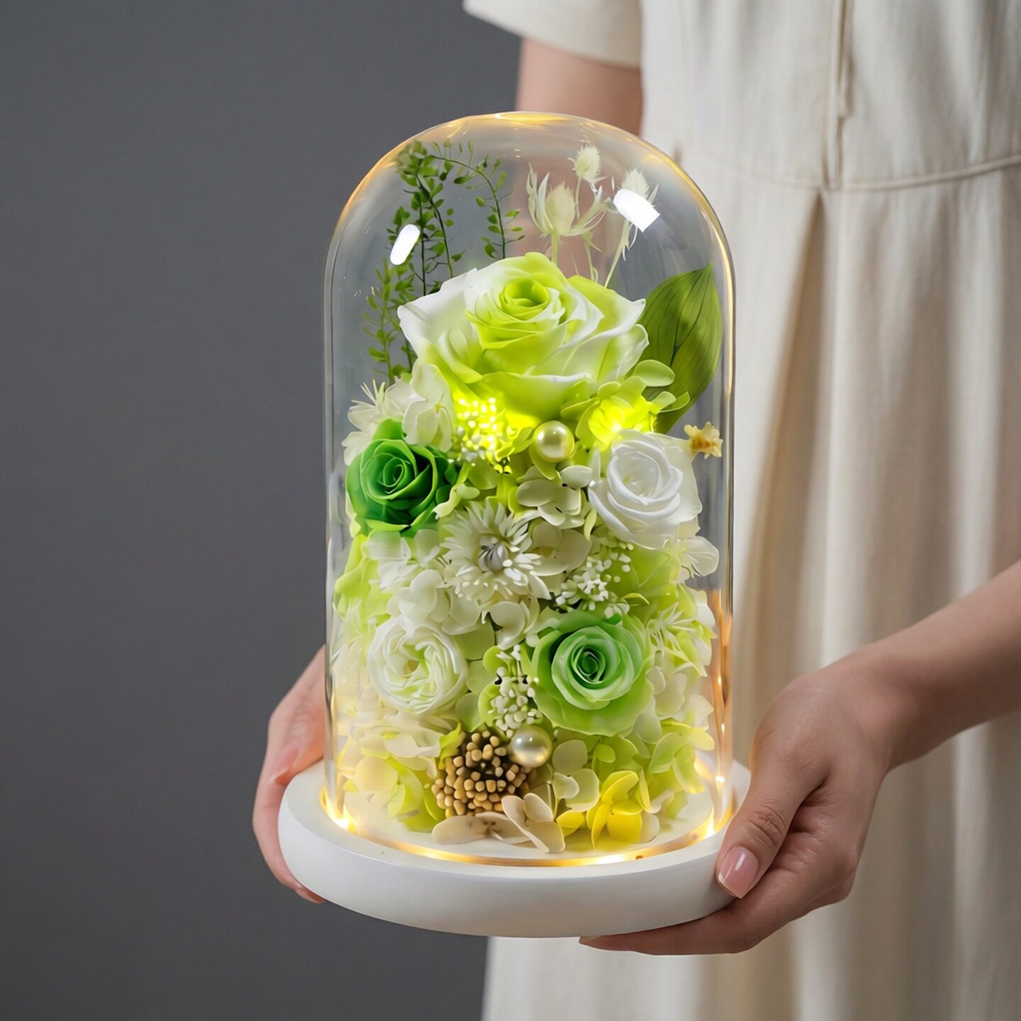 情人节玫瑰永生花真花摆件七夕高级感生日礼物女生干花束礼盒全国