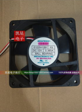MECHATRONICS  E1225H12B1 12CM 12025 DC12V 0.385A 变频风扇