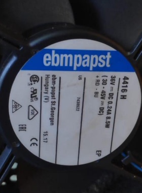 4416H 36V0.24A 8.5W  120*120*38mmEBM    PAPST