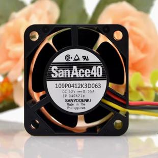 0.55A 12V 三线工控变频器散热风扇 4028 109P0412K3D063
