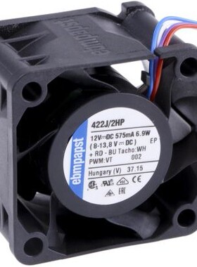 ebmpapst 4028 422J/2HP 12V 6.9W 4厘米 高端ABB变频器散热风扇