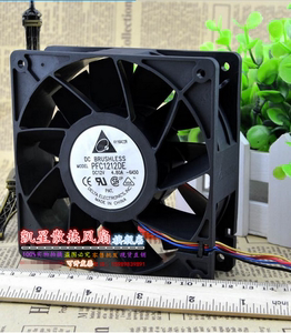 台达12V 4.8A 12CM3.8厘米厚度暴力风扇改装自制吸油烟机家用
