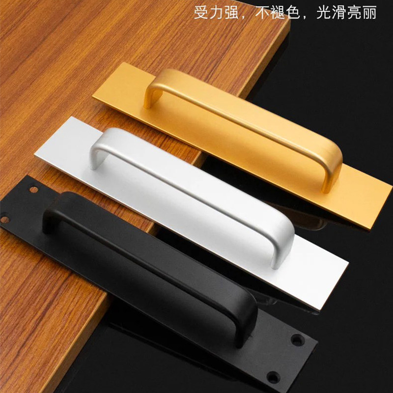 铝合金免打孔玻璃门拉手推拉移门窗户抽屉把手简约型拉手柜门手柄