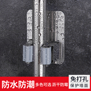 拖把壁掛夾掃把拖布掛鉤免打孔夾架神器衛生間收納置物架卡扣承重