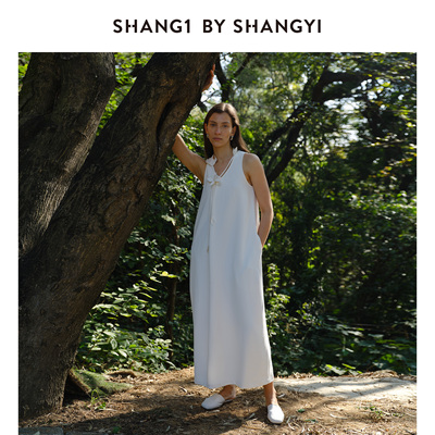 胡可的买手店 SHANG1BYSHANGYI法式夏季新款立体花优雅度假连衣裙