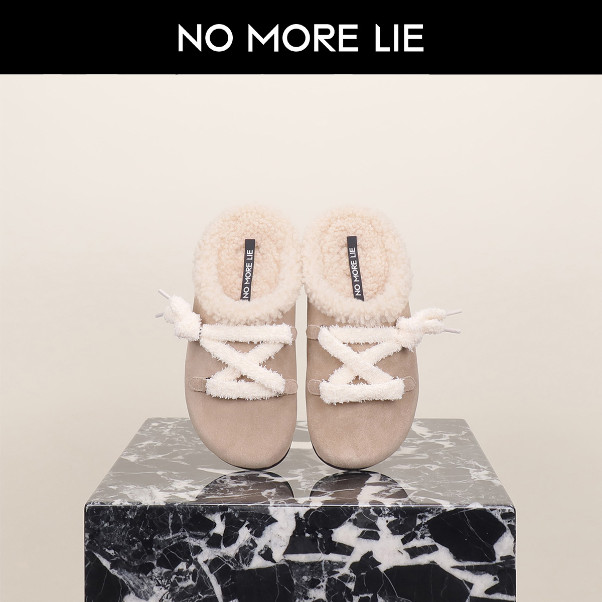 NOMORELIE羊绒绒拖鞋保暖包头拖