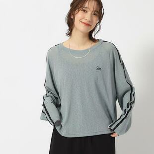 圆领拼色宽松休闲时尚 新款 百搭上衣 T恤2025秋季 外贸日单女士长袖