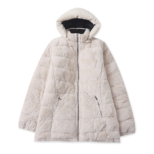 D6353外贸欧美女士亲子装毛绒拼色棉衣冬季新款连帽两面穿棉服