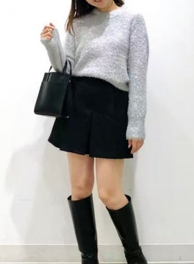 FF5389外贸日单女士毛衣2025秋冬季新款圆领套头宽松短款针织衫