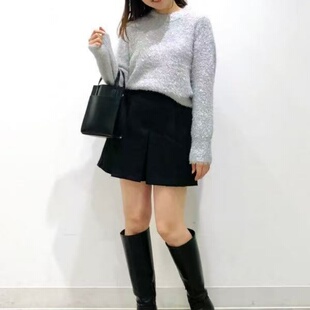 FF5389外贸日单女士毛衣2025秋冬季新款圆领套头宽松短款针织衫