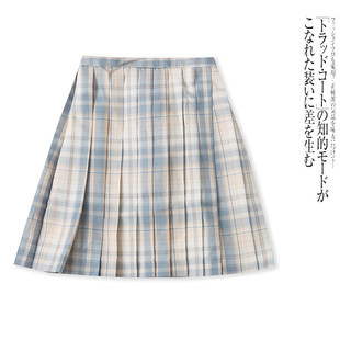 B4427外贸日单学院风小女生JK格裙2026新款 高腰格子百褶裙短裙
