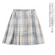 B4427外贸日单学院风小女生JK格裙2026新款 高腰格子百褶裙短裙