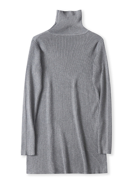 F2560外贸日单女装高领毛衣2025冬季新款纯色弹力修身打底针织衫