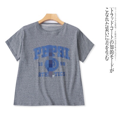 GG9422外贸日单学院风女生休闲T恤春夏新款圆领宽松字母百搭短袖