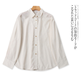 春新款 衬衫 翻领单排扣宽松慵懒风衬衣 长袖 U8457外贸日单休闲女装