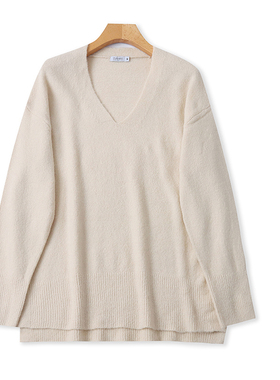 I2630外贸欧美单女士毛衣冬季新款V领套头宽松时尚百搭针织衫