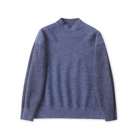 L9653 Foreign trade European and American single women's sweater Winter new style semi-high neck pullover loose fashionable base layer knitted sweater thumbnail 2