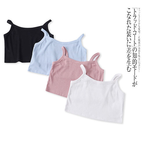 FF9031外贸日单小女生吊带夏季新款抹胸弹力修身百搭短款背心