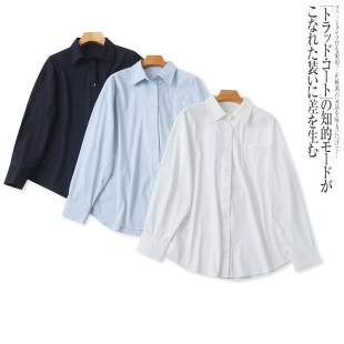 宽松大码 翻领单排扣时尚 胖MM显瘦衬衣 新款 V7896外贸欧美女士衬衫