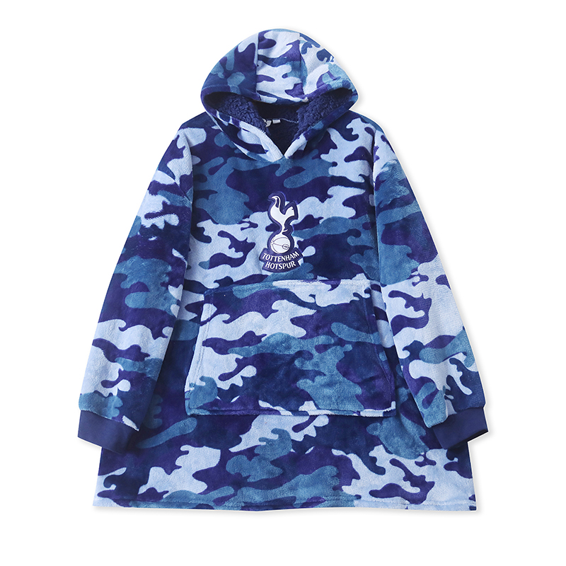 B1230外贸欧美男生毛绒家居服冬季新款连帽套头加绒加厚宽松睡袍