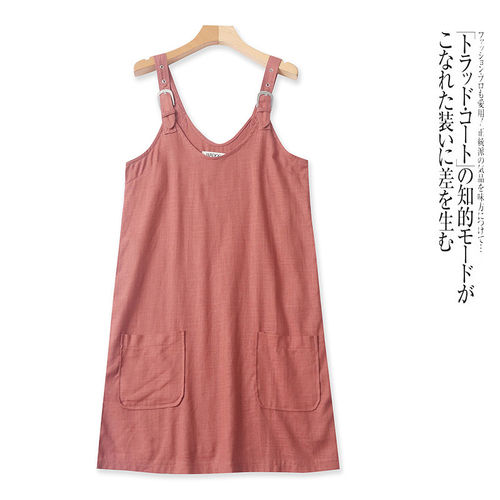 D4866外贸欧美单时尚减龄背带裙夏季新款百搭文艺风女生连衣裙