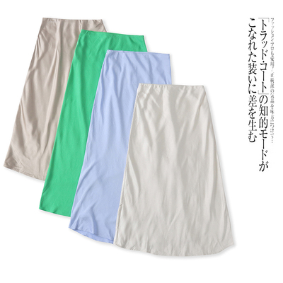 E6210外贸欧美通勤风时尚气质女士半身裙春季新款高腰显瘦中长裙