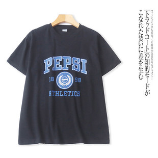 A2773外贸日单女士休闲短袖 圆领套头字母图案宽松上衣 T恤春夏新款