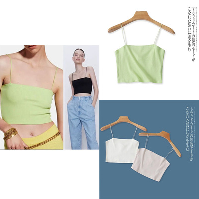 外贸欧美单小女生时尚吊带衫春夏季新款抹胸修身显瘦短款内搭背心