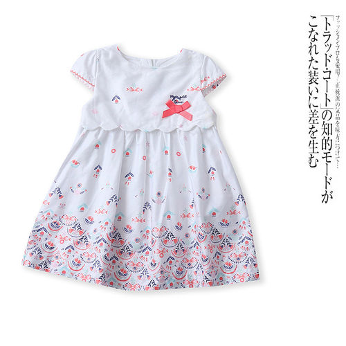 D144外贸欧美女童连衣裙夏季宝宝公主裙日系碎花幼儿小童短袖裙子