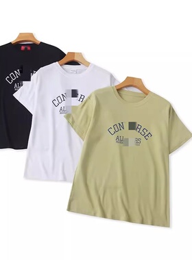 DD3354外贸日单学院风休闲短袖上衣春夏新款圆领字母女生T恤