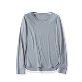 百搭打底衫 外贸日单女士长袖 新款 圆领套头弹力修身 T恤衫 2025秋季