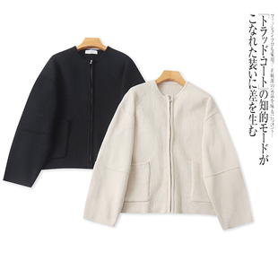 A5296外贸日单女士针织外套新款 毛衣 半圆领拉链宽松休闲时尚