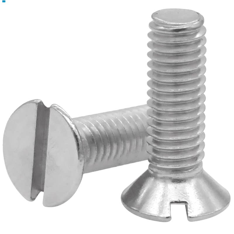 304不锈钢一字槽沉头螺钉gb68开槽平头螺丝m1.6m2m3m4m5m6m8m10