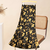 雪纺鱼尾裙仙女裙子碎花半身裙2026春夏纱裙 a字裙长裙印花包臀裙