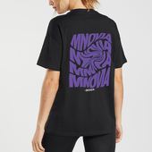 纯棉小众上衣夏 T恤设计感复古重磅半袖 美式 抽象旋转字母短袖