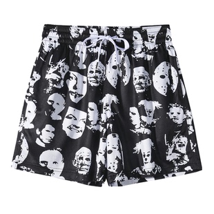 STNP 美式潮牌数码满印logo速干三分裤运动篮球透气短裤不过膝