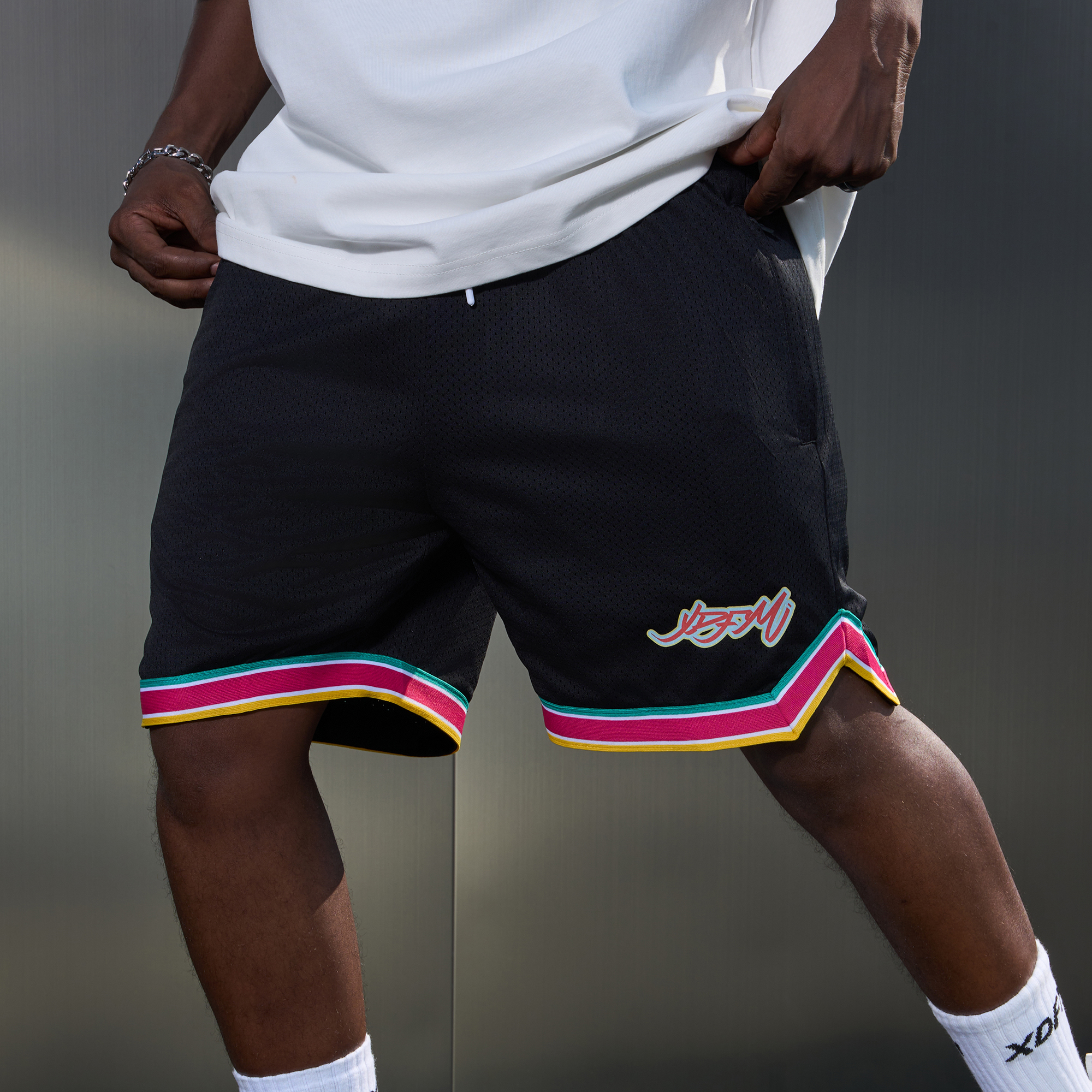 XDFM美式短裤双层小标速干网眼