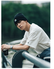 MostwntedLab 20FW国潮彩虹刺绣新疆棉针织帽嘻哈情侣冷帽MWTD