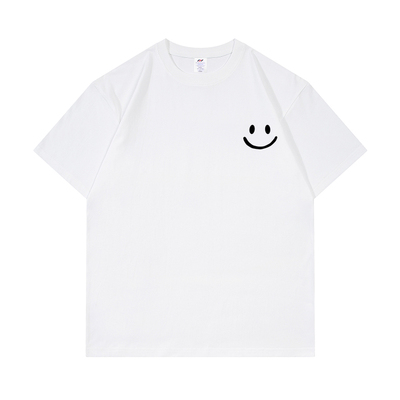 BRSLAB 美式重磅纯棉印花短袖T恤 笑脸印花logo潮服
