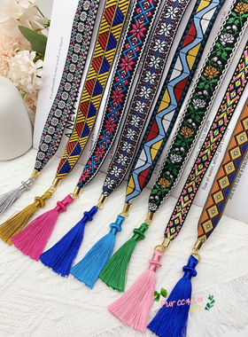 新款流苏腰带民族风复古刺绣打结腰绳女士裙带配饰个性波西米亚风