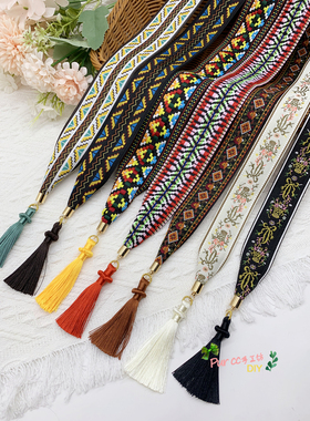 民族风流苏腰带女装饰连衣裙绑带汉服打结布腰绳百搭显瘦布带夏季