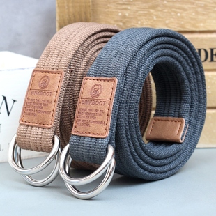 带双环扣皮带男女款 特大码 胖子加长帆布腰带肥仔大肚子专用户外裤