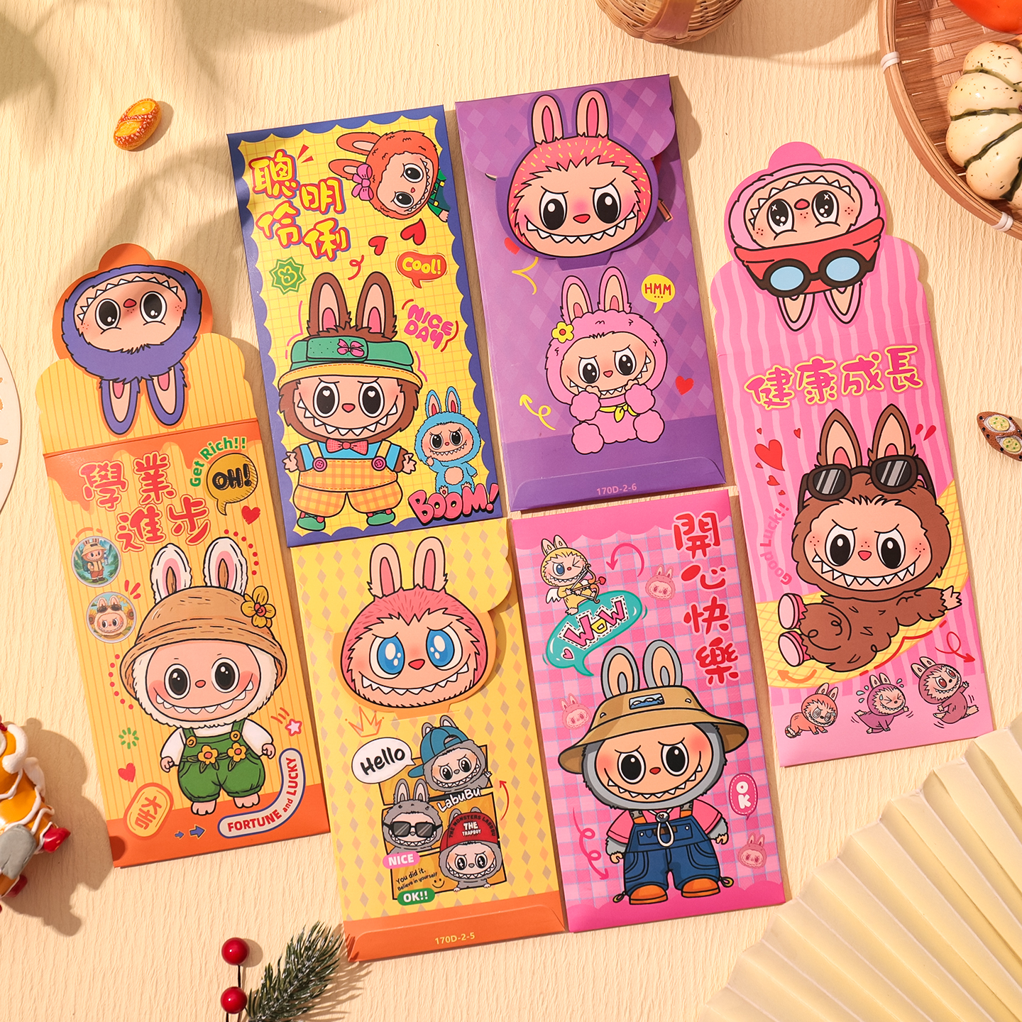 新款2026马年红包袋个性创意拉布布卡通用过年压岁利是封新年千元