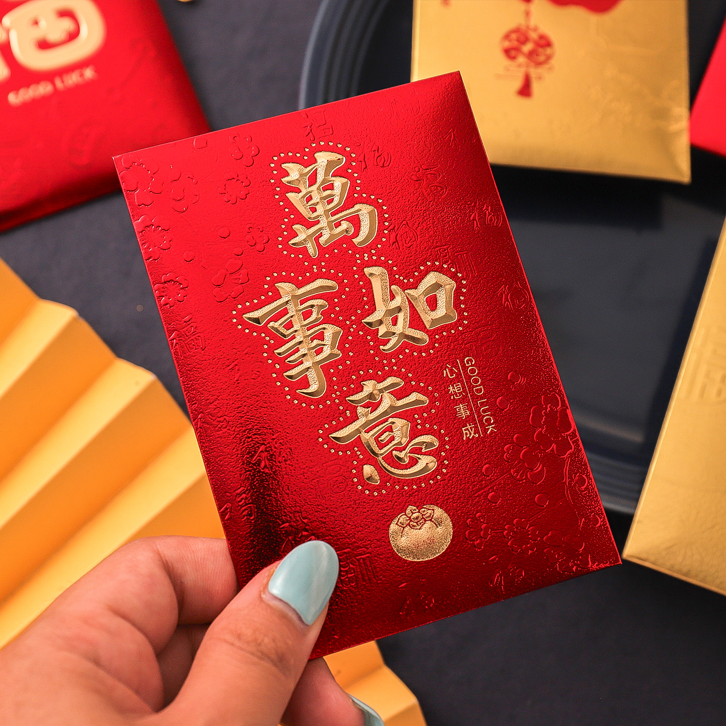 2026马新款金箔红包袋新年春节金色红色压岁包节日通用高档利是封