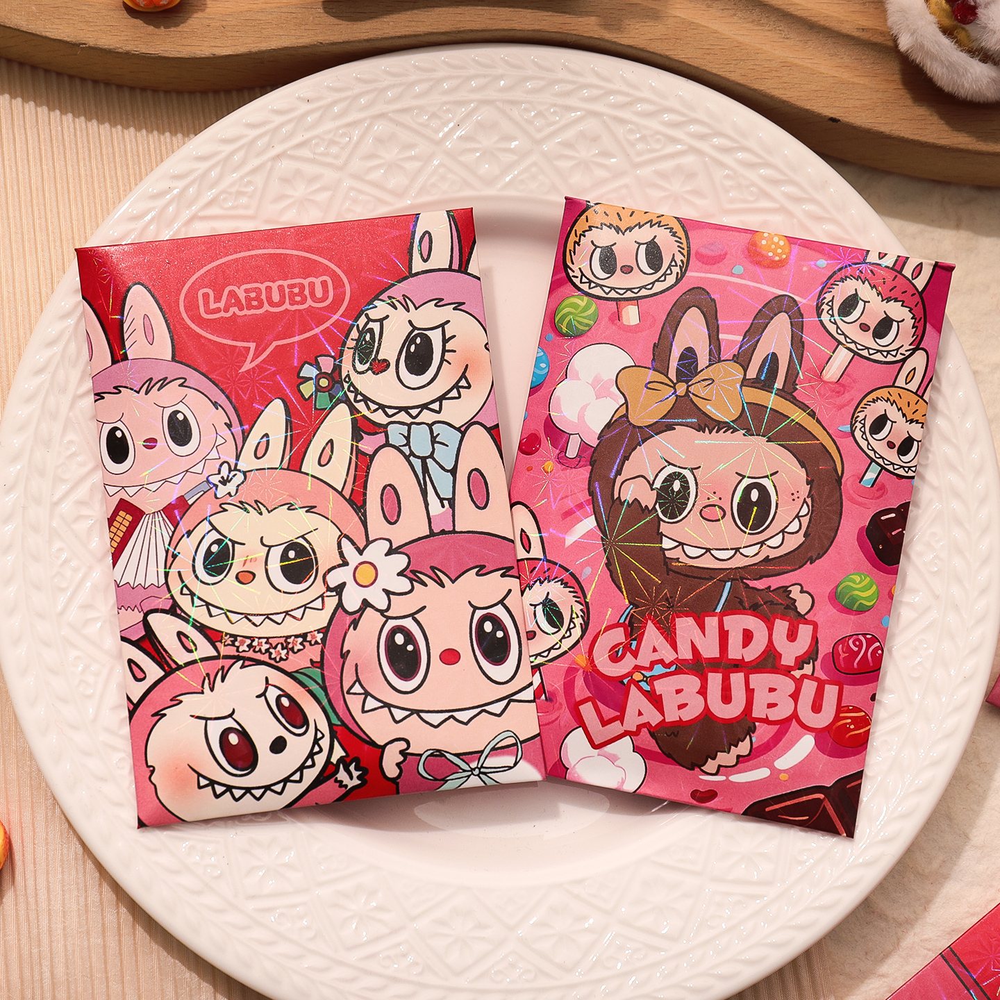 2026年儿童卡通labubu红包袋创意镭射封面压岁春节新年红包利是封