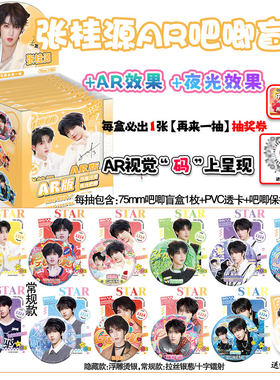 张桂源周边吧唧盲盒卡片透卡盲抽