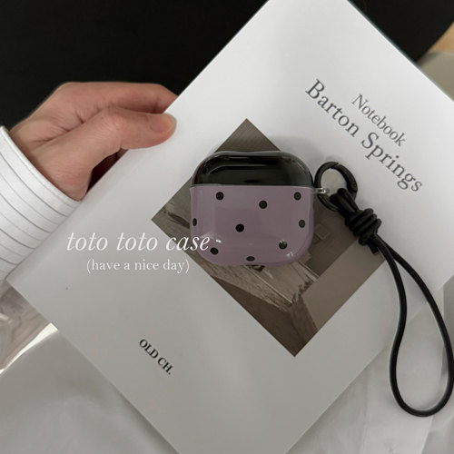 雾霾紫波点Airpodspro3耳机套