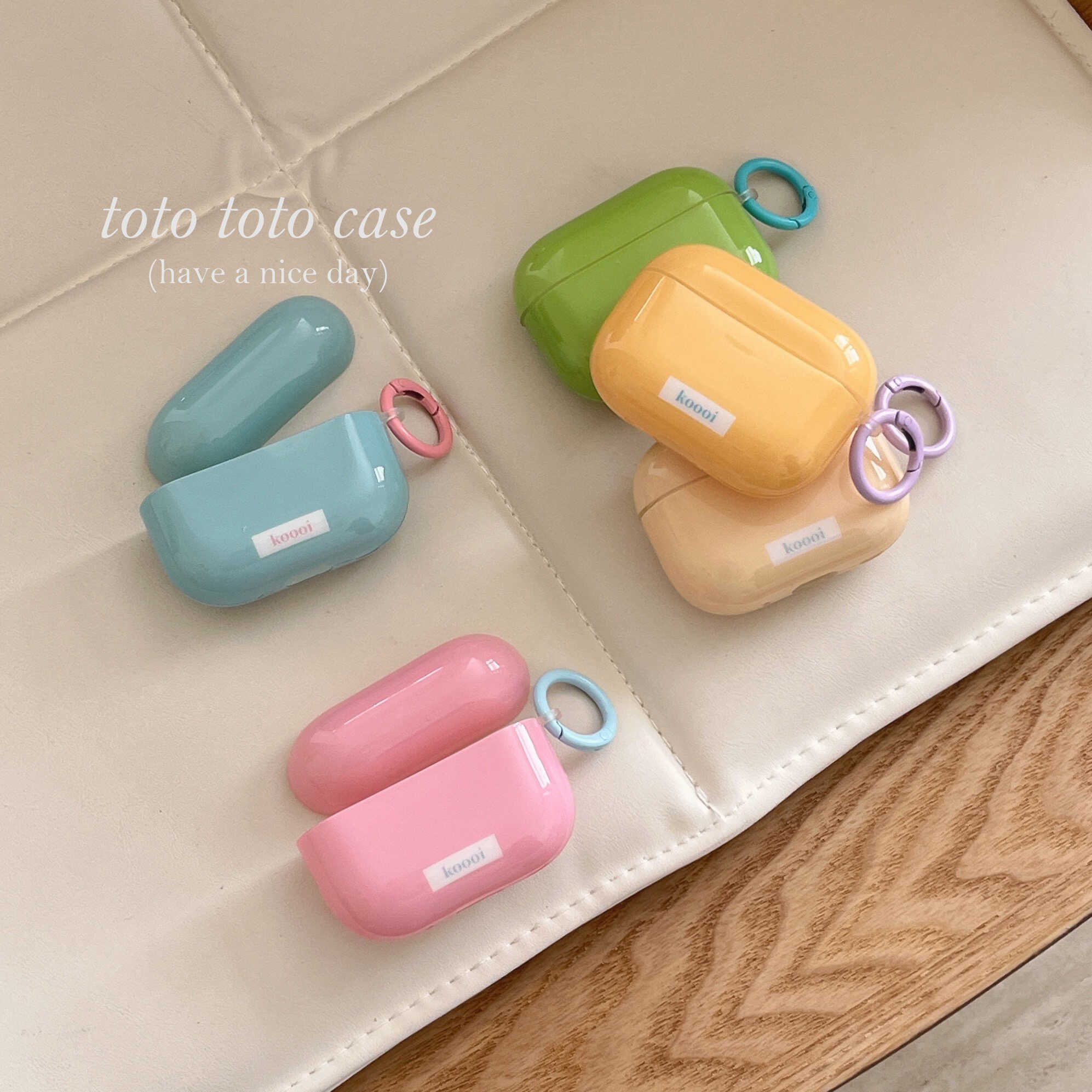 ins日韩糖果色Airpodspro2耳机套适用苹果1/2代无线保护套简约小众纯色Airpods3代耳机壳新款pro高级感