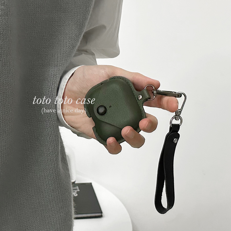 AirpodsPro3便携皮质耳机套挂件